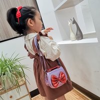 Sac à bandoulière réversible à sequins avec nœud, petit sac à main tendance pour enfants et filles, vente en gros