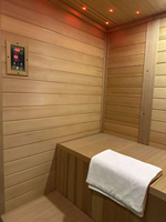 Sala de Sauna de vapor moderna para exteriores HELIUS, Material de madera maciza para 4 personas, adecuada para SALA DE Sauna de jardín y Villa