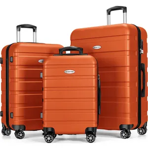 Abs Koffers Set 3 Stuks Trolley Bagage Reistassen Hot Sale Koffer Bagage 28 Inch Tsa Lock Koffer Koffer Mannen Vrouwen