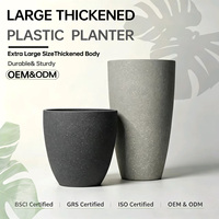Pot de fleurs en plastique, grand, robuste, épaissi, pour balcon extérieur, jardin, salon, plantes Monstera, Ficus, Serpent.