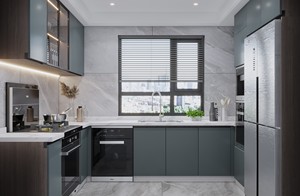 Mueble de Cocina Moderno con Panel de Madera Maciza, Resistente al Agua, Ecológico, Mueble de Paquete Plano - Product Image 5