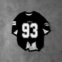 T-shirt Homme Oversize King 93 Manches Courtes 100% Coton Jersey Respirant Imprimé avec Motif Design Tendance 2026