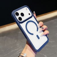 Étui de téléphone magnétique transparent antichoc en TPU et PC pour iPhone 17 Pro Max 16 Plus 15 14 Pro Accessoires de téléphone portable