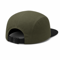 Casquette de camping décontractée 5 panneaux en tissu texturé avec visière incurvée, légère, idéale pour les voyages et la randonnée (vente en gros)