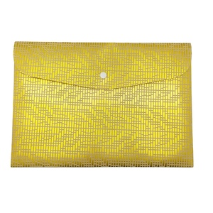 Regalo promocional, suministros escolares de oficina, <span class=keywords><strong>bolsa</strong></span> de archivo de sobre de plástico A4 de alta calidad brillante a la moda con botón a presión - Product Image 6