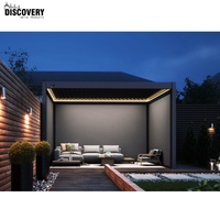 Toit à persiennes motorisé Pergola en aluminium bioclimatique 3x3 Outdoor Waterproof Terrace Louver Door Gazebo Manufacturer