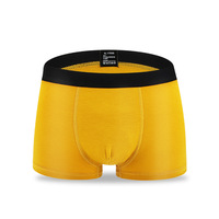 LYX018 Nouveau caleçon respirant pour homme en fibre de bambou, caleçons de couleur unie, caleçons convexes en U