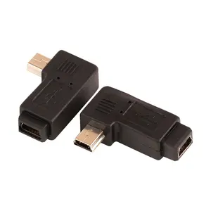 usb b 90 degree adapter Suppliers-90 Degree Angle Mini USB Male to Mini USB Female M/F Connector Extension Converter Adapter