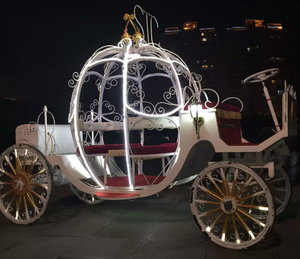 Alta calidad CE certificado Cenicienta calabaza eléctrica 4 ruedas acero Landau Stage Coach para bodas eventos especiales 4-6 personas - Product Image 6