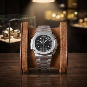 Reloj Analógico de Negocios PP s Men Movement de Acero Inoxidable Plateado y Negro VK63, Resistente al Agua, con Reserva de Energía, Correa de 20 mm - Product Image 2