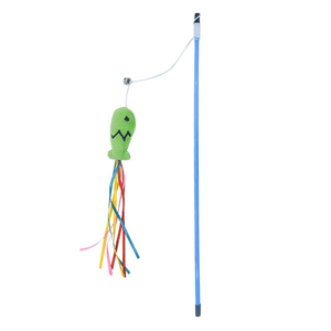 Catnip Fish Exercise Fishing Pole <b>Cat</b> <b>Toy</b> <b>Interactive</b> Pets Stick Fish Feathers Teaser <b>Cats</b> Stick <b>Toys</b> - Product Image 3