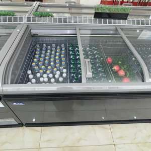 スーパーマーケット冷蔵用,商業用大型透明窓チェストアイランドディープフリーザー - Product Image 5