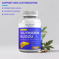 Comprimés Premium de Protection Hépatique à l'Extrait de Pueraria Lobata, Herbes 100% Naturelles, Nettoyant Intestinal, 100 Comprimés/Flacon, Soutien Hépatique