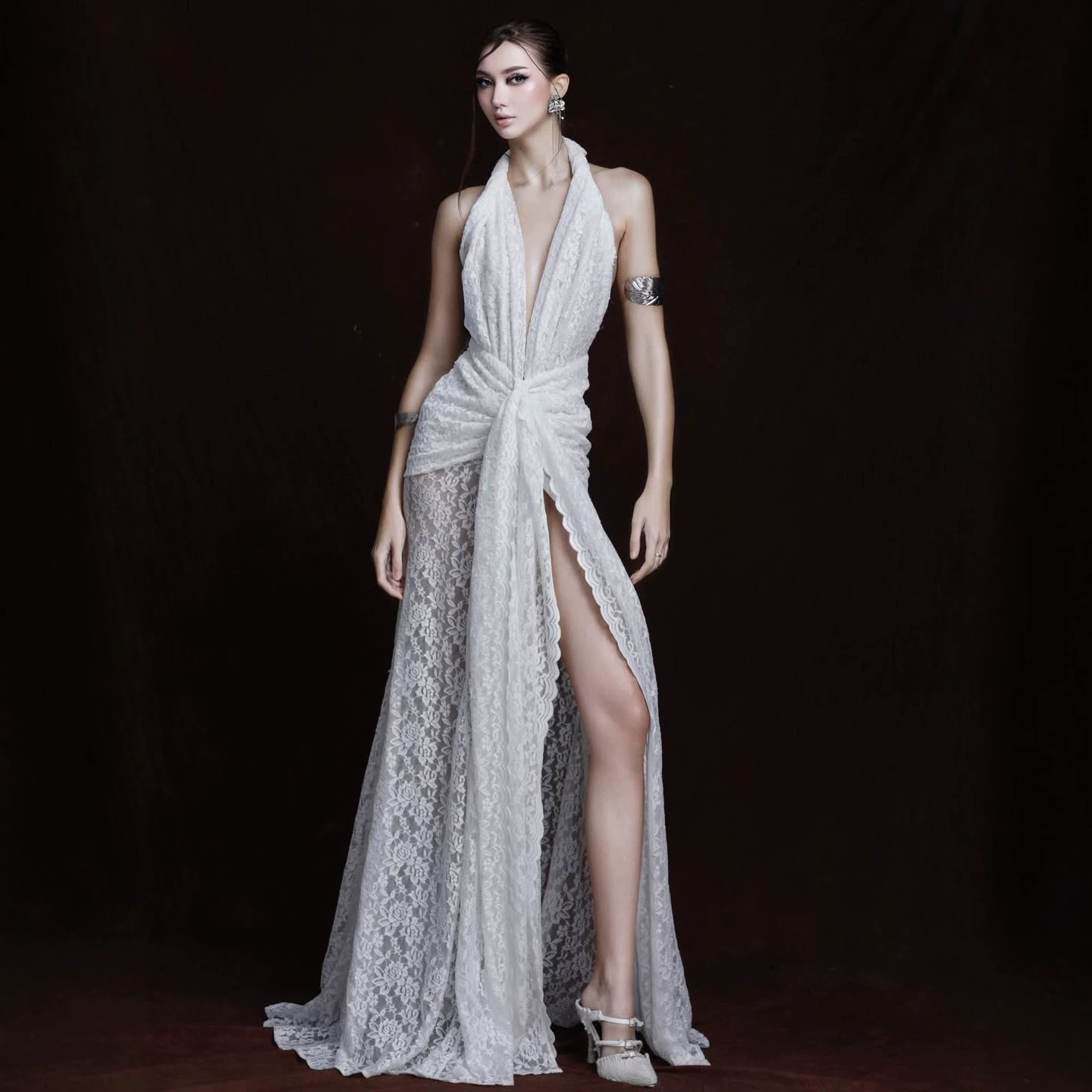 reiss kate middleton engagement dress Sheath-Column Sweep-Brush Train Elastic Cloth Wedding Dress COCOMELODY 816860315146, 7 Days / Ivory / L main image 1