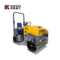 KOTAI KD015 Mini compacteur à rouleaux de route 1.5Ton 2 tonnes 3 tonnes Double tambour vibrant pompe à rouleaux d'asphalte noyau de roulement de moteur