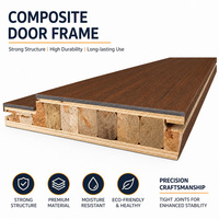 Porte intérieure moderne à panneau plat sur mesure avec finition grain de bois pour projets résidentiels, hôteliers et d'appartements