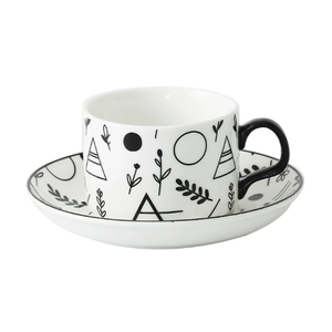 Factory Direct Sale Wholesale Ceramic Porcelain <b>Cup</b> <b>Saucer</b> Modern Design Business Gift Eco-Friendly Oven Safe Dishwasher - Product Image 4