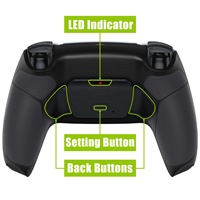 Poignée caoutchoutée noire Remappable Rise 2.0 Remap Kit Back Paddle pour contrôleur PS5