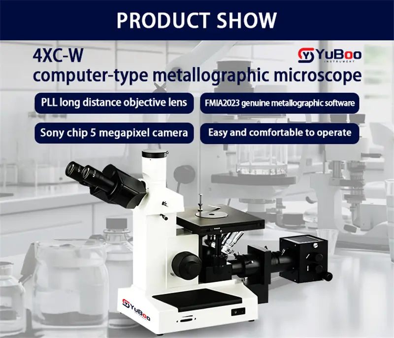 4XC-W Trinocular Metallographic Microscope with software and computer