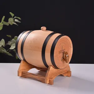 Nouveau design Morden fait à la main multifonctionnel stockage à domicile baril de vin en bois