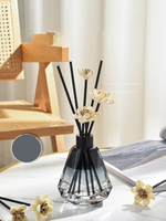 Bouteille en verre vide de 60 ml, dégradé noir, sans flamme, pour diffuseur d'huiles essentielles en rotin, pour voiture, chambre et décoration intérieure - Vente en gros