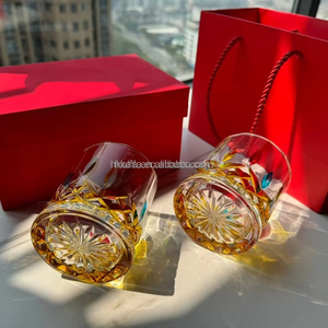 High Quality300Ml Crystal Glass Round Whiskey Tumbler <b>Old</b> Fashioned Barware Classic Whiskey Glass Rock Glass Cups - Product Image 3