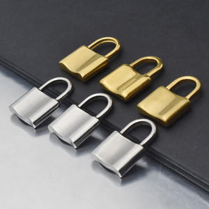 El más vendido, venta al por mayor, abalorios de cerradura pequeña de acero inoxidable, fabricación de joyas DIY, collar, colgante, candado, accesorios, componente artesanal - Product Image 5