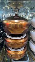 Ensemble de service thermique de 3 pièces en bronze métallisé de grande taille, 4L, 5L, 6L, avec doublure en acier inoxydable, isolé