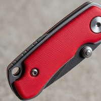 Retro mode rood vouwmes Damascus staal hoge hardheid scherp draagbaar sleutelhanger mini open doos fruitmes OEM koeienbeen