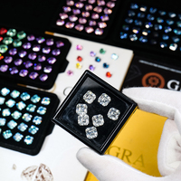 Xingyue üretici Lab Gra Gra sertifikalı pembe mavi sarı renkli beyaz VVS1 Def gevşek Asscher kesim elmas Moissanite taş