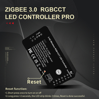 Controlador RGB CCT Zigbee+2.4G RF PWM GL-C-008P-15A para Tiras LED Direccionables JIUAN de 30M, Control Remoto, Carga Máxima de 270W, Certificado ROHS, PC