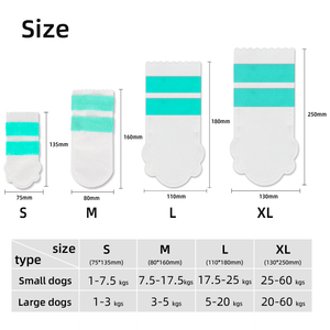 Scarpe Monouso per Cani Protezione Zampe Benda Autoadesiva Regolabile Copri Zampe Usa e Getta per Cani per Passeggiate all'Aperto - Product Image 3