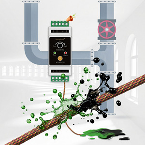 Système d'alarme intelligent pour déversements chimiques 9-30V, détecteur de fuite d'acide et d'alcali RS485 Modbus RTU, contrôleur avec sortie relais sur rail DIN - Product Image 1