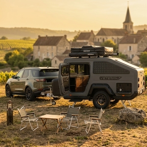 Caravane pliable légère tout-terrain DECAMP CARAVAN 4x4, imperméable, moderne, extensible, pour 4 personnes, avec suspension indépendante - Product Image 1