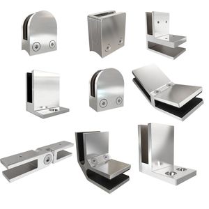 लेदर 304 316 स्टेनलेस स्टील ग्लास फिटिंग ग्लास क्लैंप बैलुस्ट्रेड्स हैंडरेल हार्डवेयर ग्लास रेलिंग सिस्टम सामान - Product Image 4