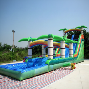 Tobogán Acuático Inflable de PVC con Forma de Palmera para Niños, Alquiler Comercial para Fiestas al Aire Libre - Product Image 1