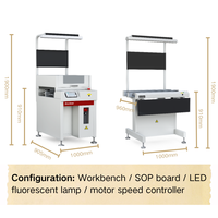 Conber Station de travail à convoyeur PCB réglable avec contrôle PLC et écran tactile, convoyeur d'inspection et de refroidissement SMT pour roulements de moteur