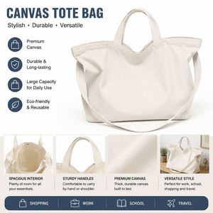 Bolsa de Playa de Lona con Logotipo Personalizado, con Dos Asas de Transporte, Resistente, Ecológica - Product Image 2