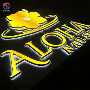 LED Illuminated Outdoor Store Front Led Letter Business Shop Front Sign 3D Acrylic Light Up Custom Logo Electronic Sign