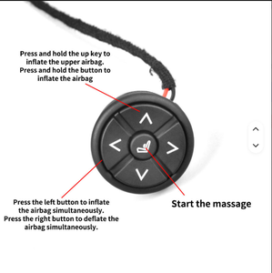 BJYD Nouveau support lombaire pour <span class=keywords><strong>siège</strong></span> de voiture BMW série complète, coussin de soutien lombaire 4 points avec rotation et coussin de massage à air intégré - Product Image 3