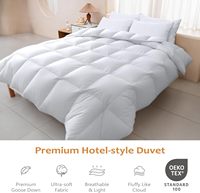 Couette, couette de luxe en duvet d'oie King Size 850 + Fill-Power, moelleux et confortable avec insert de couette 1000T 100% coton
