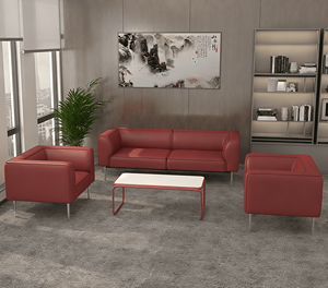 <span class=keywords><strong>Canapé</strong></span> d'angle en <span class=keywords><strong>cuir</strong></span> <span class=keywords><strong>beige</strong></span> 3 places, style minimaliste nordique italien, pour salon de luxe, idéal pour réception ou bureau, design nuage moderne - Product Image 3