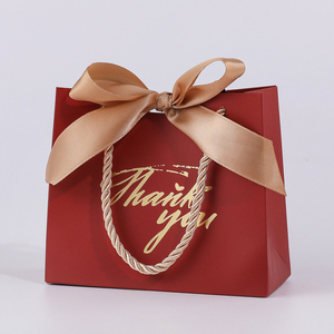 Small <strong>Gift</strong> <strong>Bag</strong> Thank You <strong>Gift</strong> <strong>Bags</strong> with Rose <strong>Red</strong> Bow Ribbon Pink Pattern Paper <strong>Gift</strong> <strong>Bags</strong> Bulk for Wedding - Product Image 5