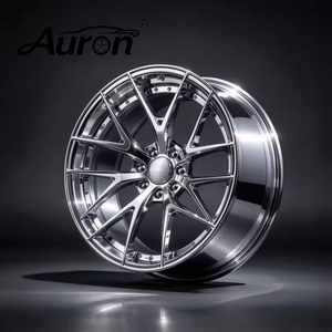 Nouvelle jante forgée Auron en alliage d'aluminium 5.5x17 polie, multi-rayons, deux pièces, moulée, pour la mise à niveau des voitures particulières - Product Image 1