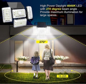 Apliques de pared de pasillo <span class=keywords><strong>IP65</strong></span> Solar luz 140 Leds jardín inalámbrico impermeable Sensor humano LED lámpara de pared al aire libre - Product Image 4