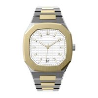 Relojes de Marca de Lujo para Hombre, Diseño de Esfera Personalizado, Acero Inoxidable, Movimiento Japonés, Esfera Negra Texturizada, Precio al por Mayor