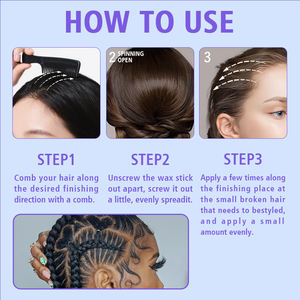 Keraliss Strong Hold Rice Water Filler, gel pour cheveux non gras à l'huile d'argan et à la rose, pour dreadlocks, contrôle des frisottis, cire pour les bords - Product Image 4