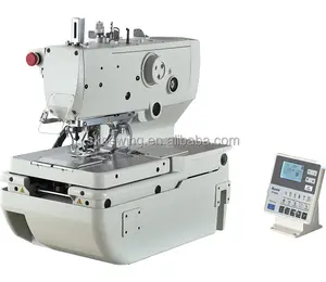 Máquina de coser para hacer agujeros de botón automática por ordenador para jeans