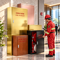 Armoire d'incendie en acier inoxydable OEM ODM, boîte décorative pour enrouleur de tuyau d'incendie avec plusieurs couleurs et tailles pour projets hôteliers