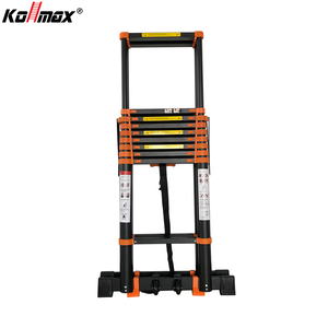 سلم تلسكوبي للاستخدام المنزلي بطول 2.9 متر، 10+10 درجات، سلم ألومنيوم قابل للطي متين، معيار EN131، سلم مزدوج الجانب قابل للتمديد، يتحمل وزن 330 رطل - Product Image 3